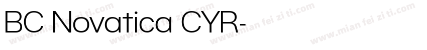 BC Novatica CYR字体转换